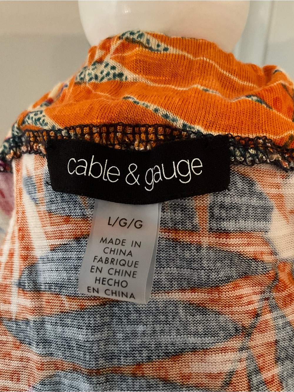 Cable & Gauge Orange Tropical Floral Racerback Tank - Picture 7 of 9
